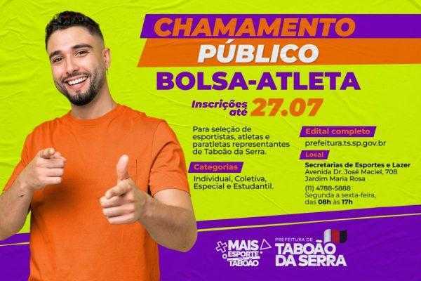 PROGRAMA BOLSA-ATLETA DA PREFEITURA DE TABOÃO DA SERRA RECEBE INSCRIÇÕES ATÉ 27/07 programa-bolsa-atleta-da-prefeitura-de-taboao-da-serra-recebe-inscricoes-ate-27/07